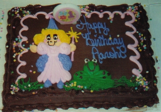 Cake looks beautiful with princess.....